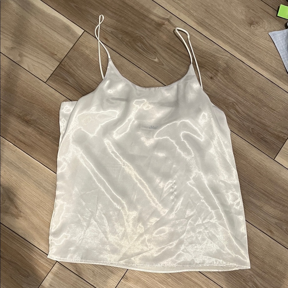 Vintage White Laura Mae Satin Women's Tank